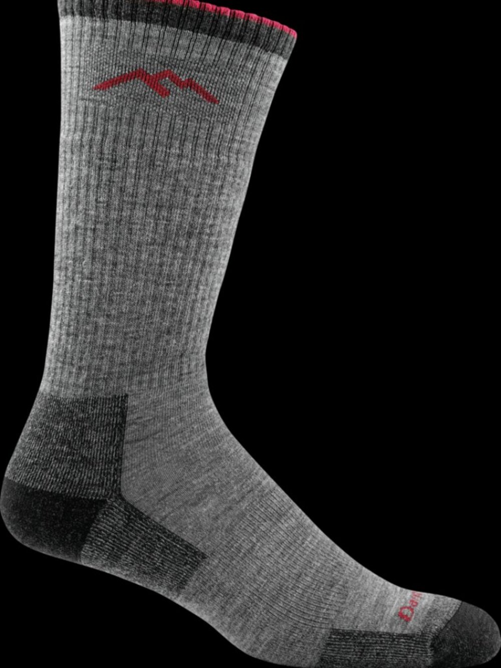 Share DARN TOUGH 1403 CHARCOAL MERINO WOOL HIKER BOOT MID LEVEL CUSHION SOCKS -